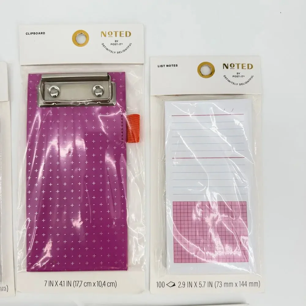 Teacher Post-it Noted Stationery Set Notebook Clipboard Memo Pads 8 Piece NWT